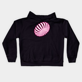 Glow Pink Neon Torus Optical Illusion Kids Hoodie